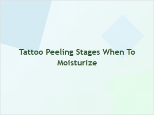 Navigating Tattoo Peeling and Moisturizing